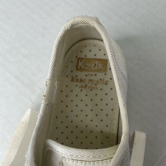 Keds X Kate Spade Triple-Up Faille Logo White Platform Sneakers - Picture 12 of 13